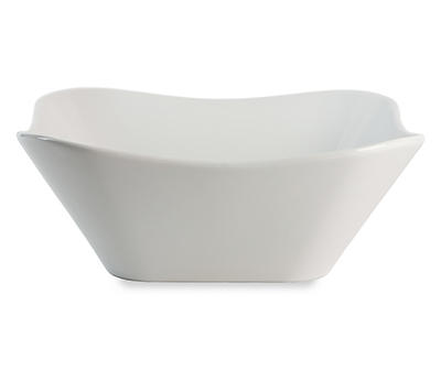 Bliss White Ceramic Square Wave Bowl