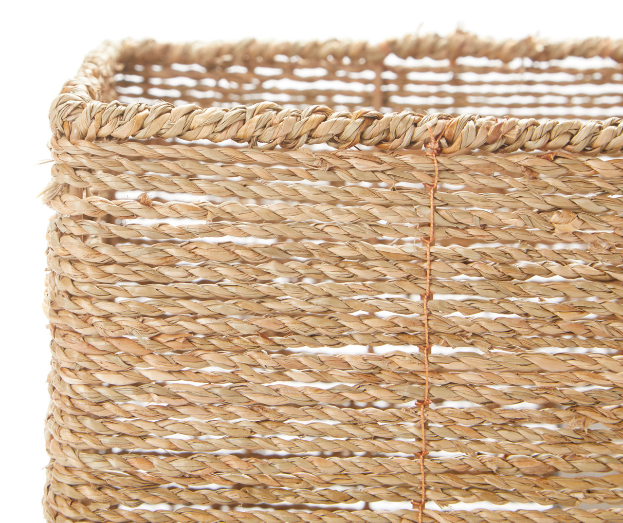 Natural Brown Seagrass Woven Storage Bin, (12.5