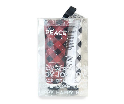 "Joy", "Peace" & "Merry" Plaid Scented Hand Creams, 3-Pack
