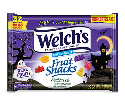 Trickertreats Mixed Fruit Snacks 0.5 Oz. Pouches, 32-Count