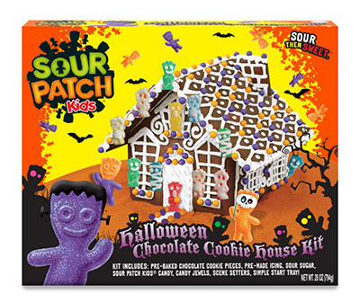 Sour Patch Kids Halloween Chocolate Cookie House Kit