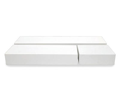 White 3-Piece Floating Wall Shelf Set