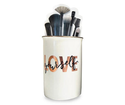 "Love Yourself" Makeup Brush Holder