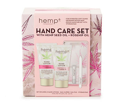 Pink Hemp Hand Care Set