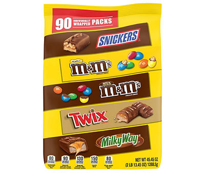Save on Mars Fun Size Candy Variety Mix (M&M's Skittles & Snickers)- 55 ct  Order Online Delivery