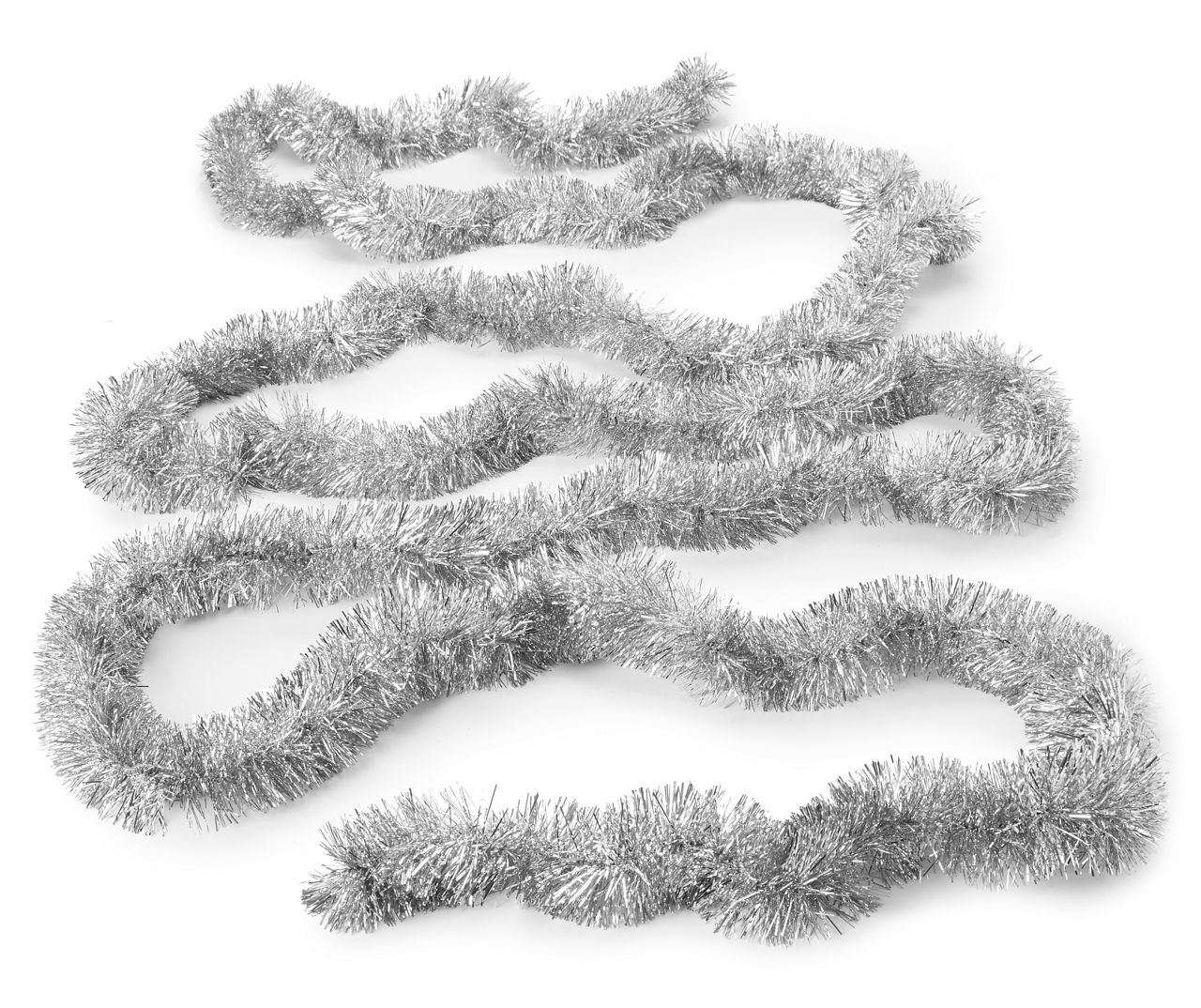 White And Silver Tinsel Garland