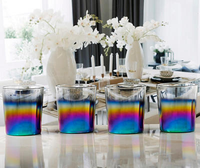 Rainbow Luster Glass, 4-Pack