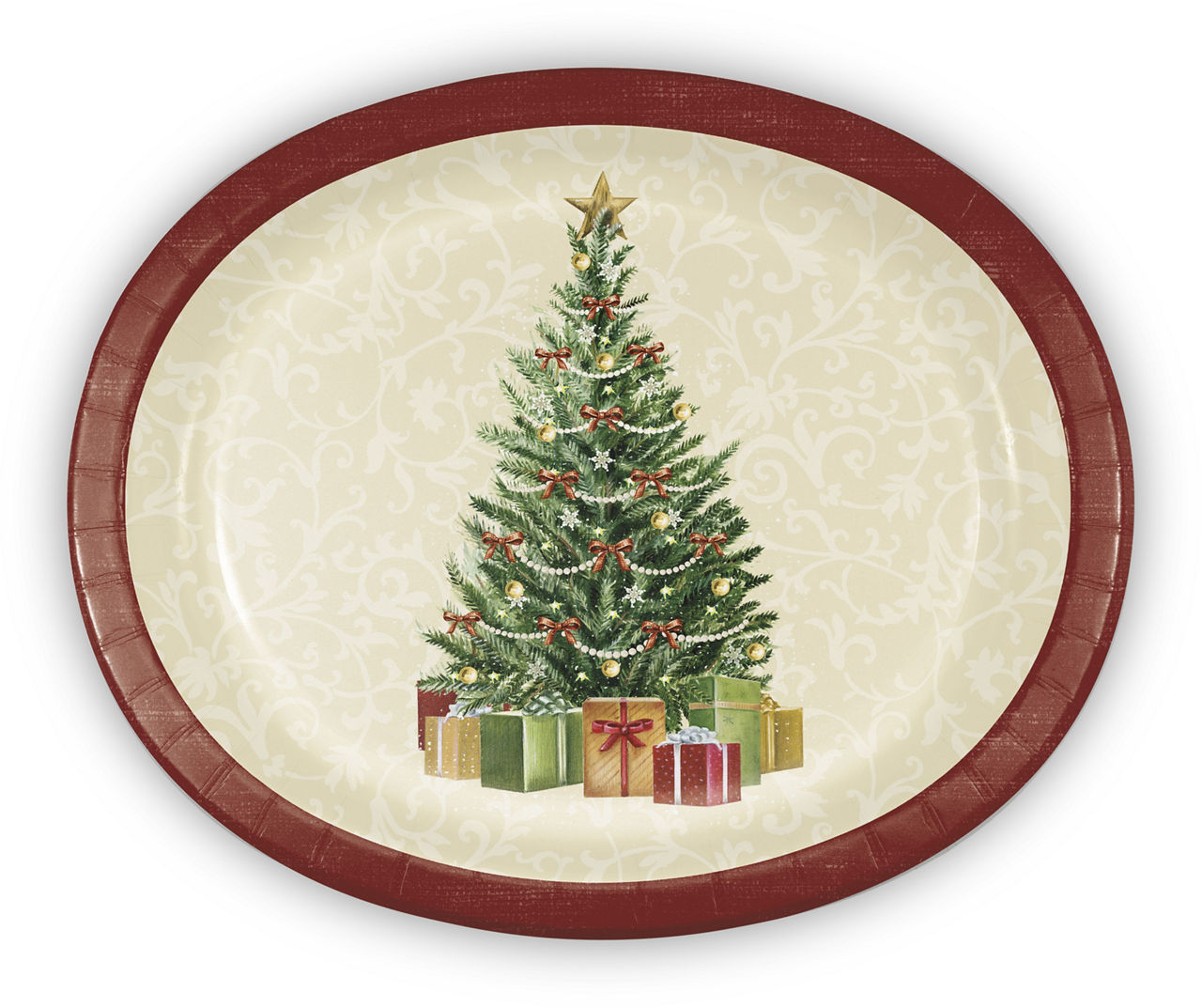 Christmas oval paper outlet plates