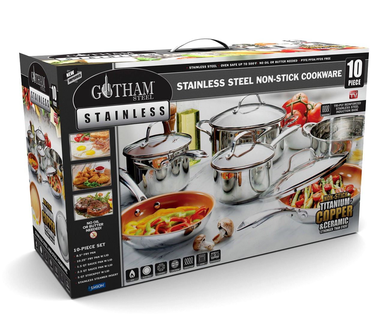  Customer reviews: Gotham Steel 10 Piece Pots and Pans