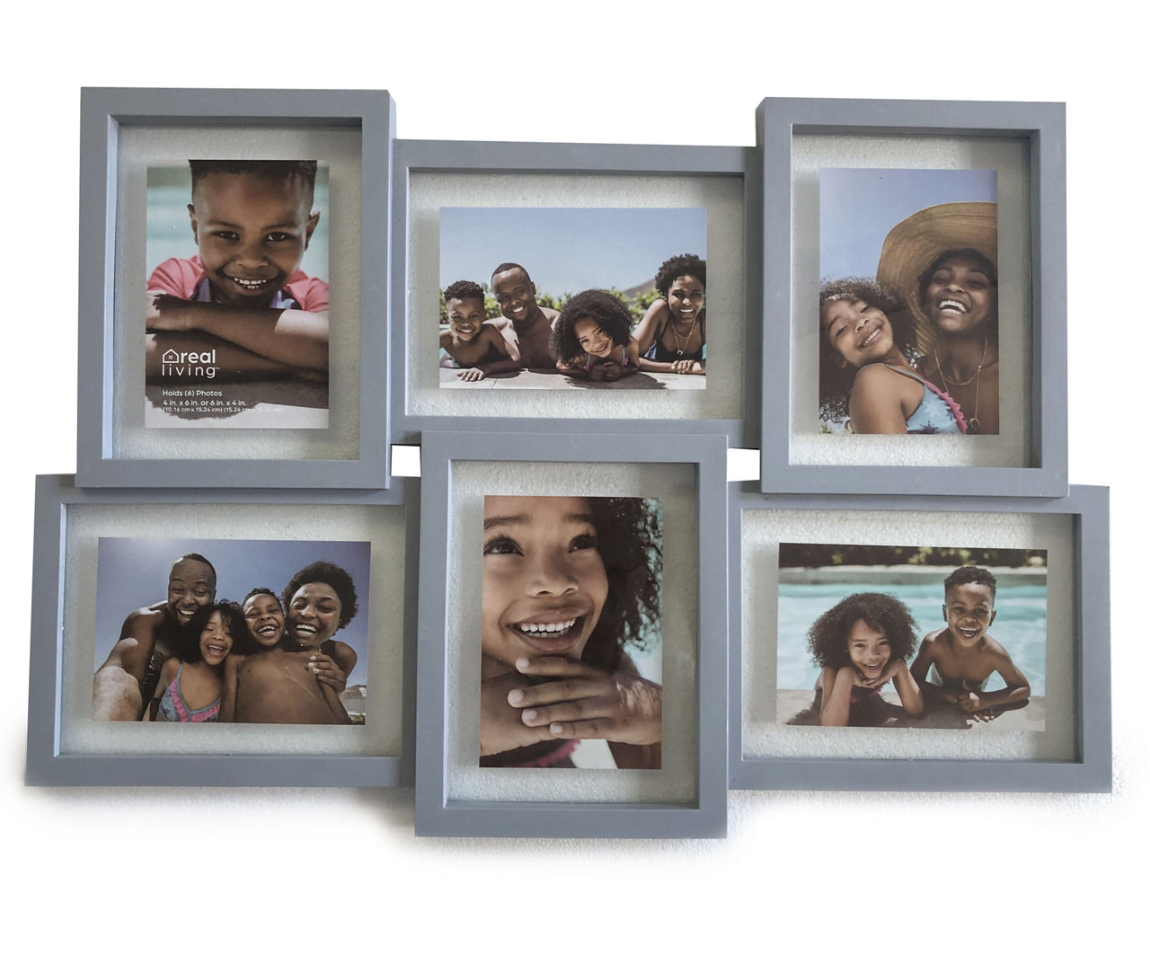 delen Laan combinatie Real Living Gray 6-Photo Collage Frame | Big Lots