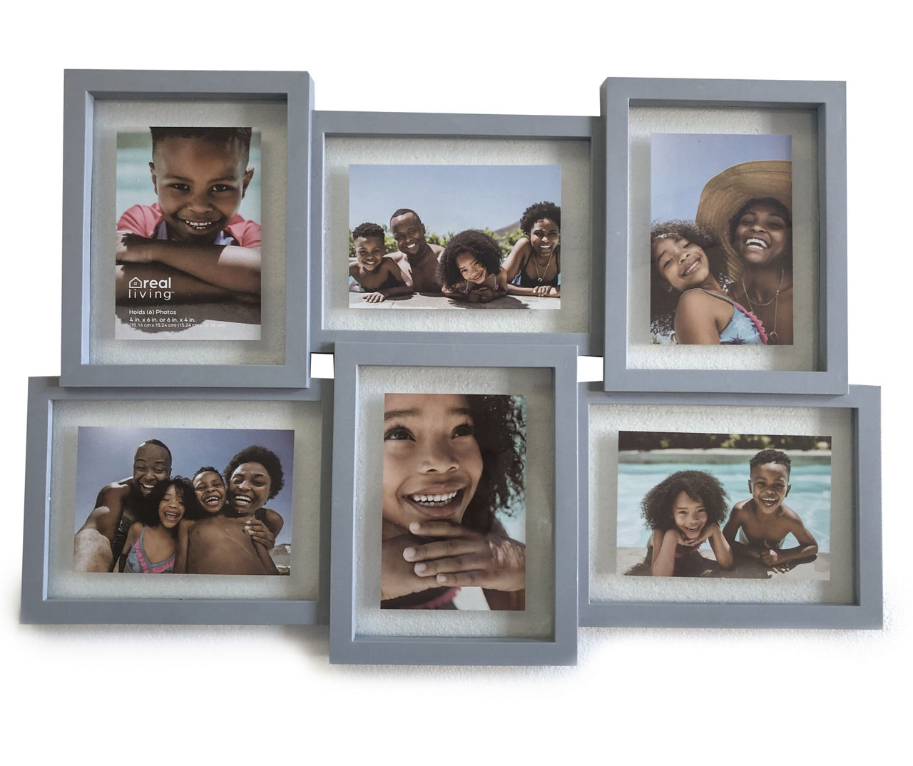 Real Living Black 6-Photo Collage Frame