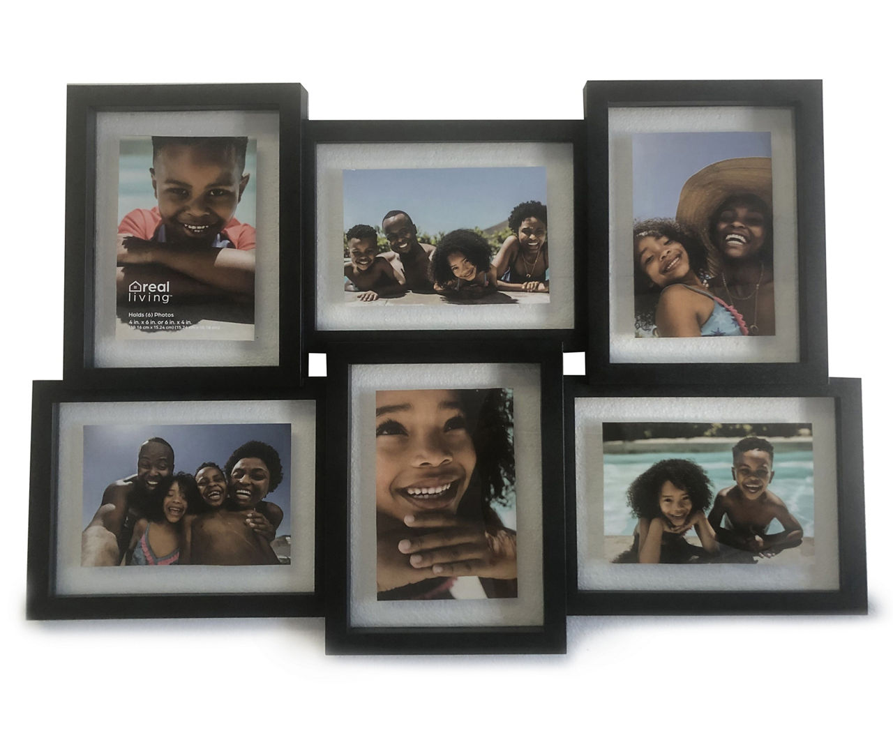 Real Living Black 6-Photo Collage Frame