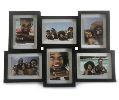 Black 6-Photo Collage Frame