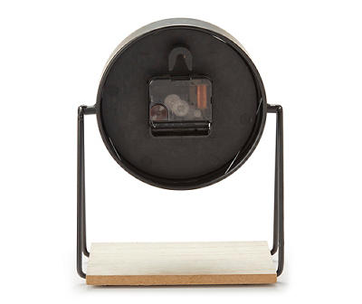 Black Round Elevated Tabletop Clock