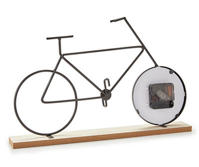 Black Bicycle Tabletop Clock