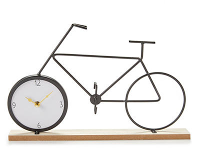 Black Bicycle Tabletop Clock