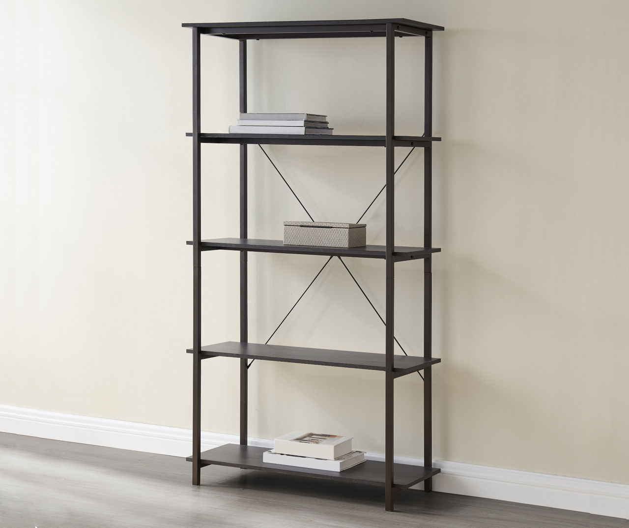 Real Living Farmhouse 5-Tier Bookshelf