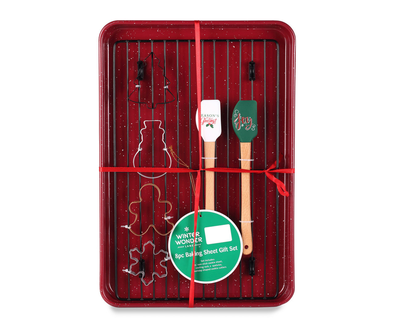 Red & White Speckled 8-Piece Cookie Baking Set