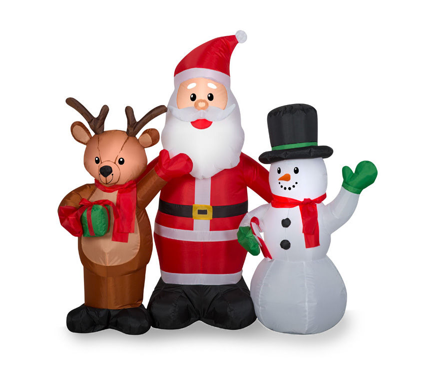 Airblown 50" Inflatable LED Santa, Snowman & Reindeer Big Lots