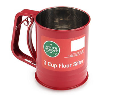 3CUP SS COLORED FLOUR SIFTER