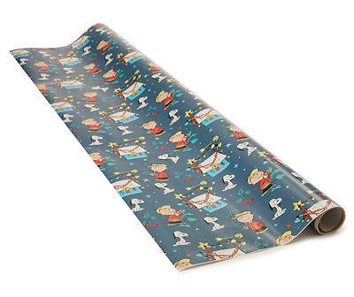 Peanuts Charlie Brown, Snoopy & Doghouse Gridline Wrapping Paper, (40