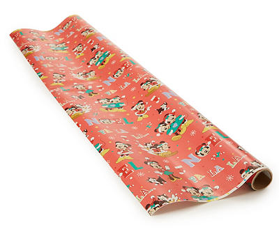 Disney Minnie & Mickey Mouse Gridline Wrapping Paper, (40