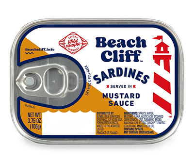 Beach Cliff Sardines in Mustard Sauce 3.75 oz. Can