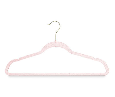 Pink Glitter Plastic Hanger, 8-Pack