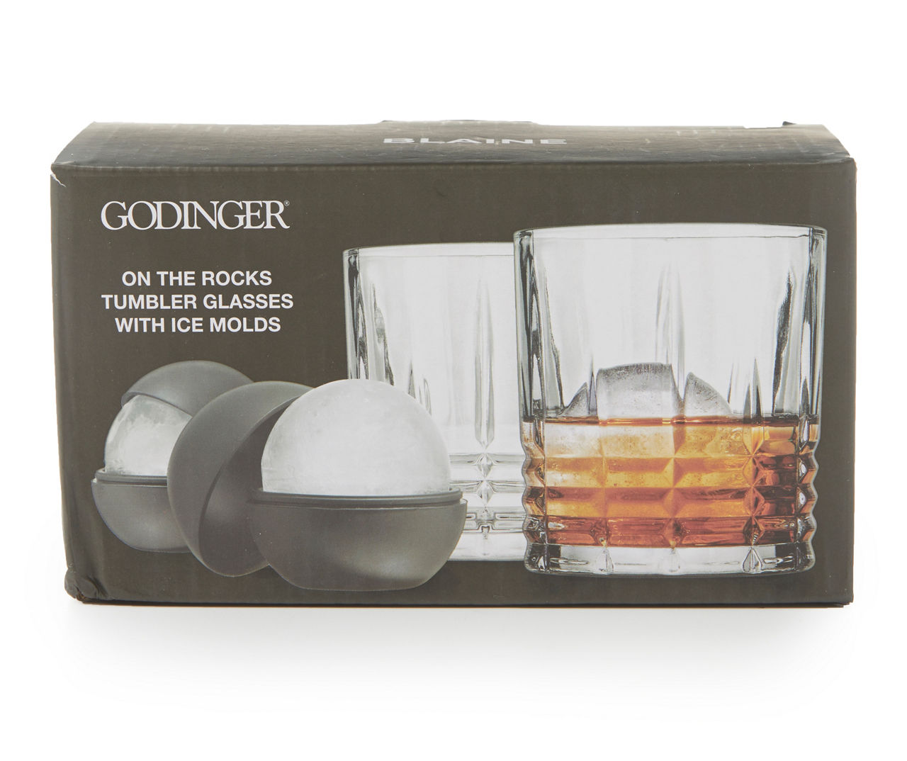 Glacier Rocks® 4-Piece Ice Ball Mold and Tumbler Set by Visk