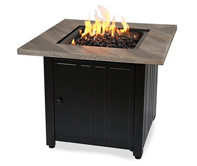 30" Harper Wood Look Gas Fire Pit Table