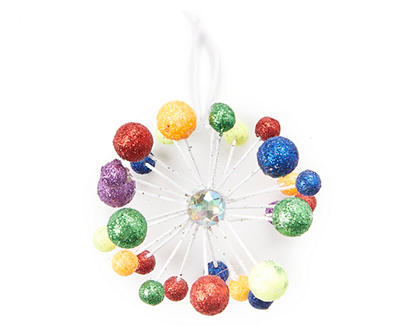 Rainbow Multi Ball 3-Piece Ornament Set