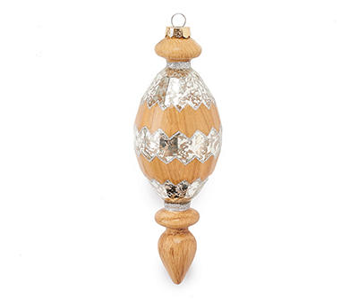 Season's Comforts Finial 3-Piece Wood & Glass Ornament Set