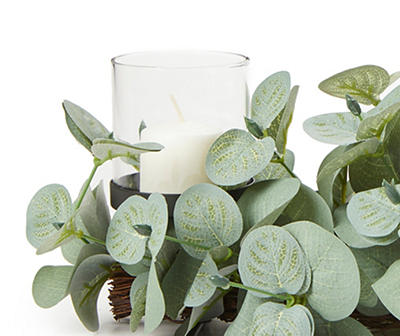 Glass 3-Tier Votive Candle Holder with Greenery