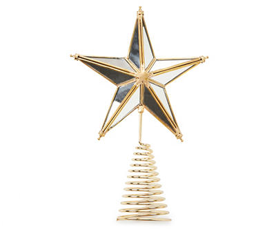 Gold Star Glass Tree Topper