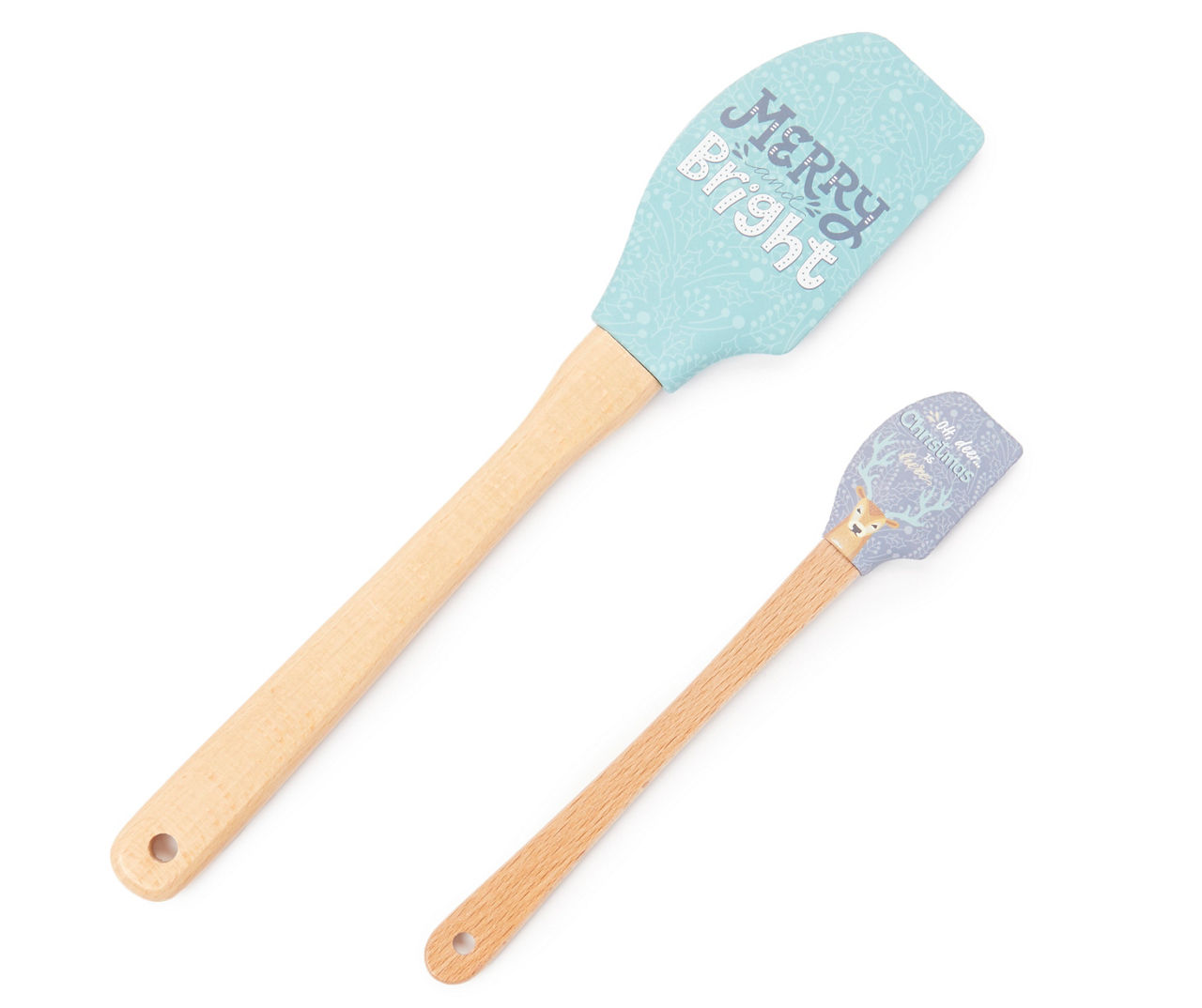 Winter Wonder Lane Naughty Nice Red & Green 2-Piece Holiday Spatula Set