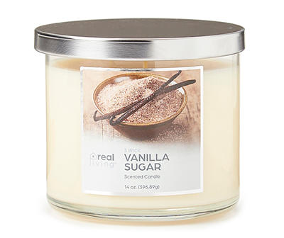 Vanilla Sugar Beige 3-Wick Jar Candle, 14 oz.