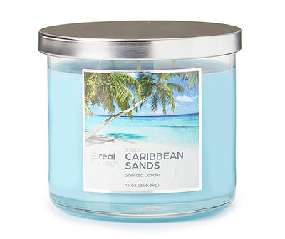 Caribbean Sands Blue 3-Wick Jar Candle, 14 oz.
