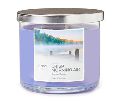 Crisp Morning Air Purple 3-Wick Jar Candle, 14 oz.