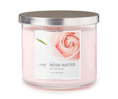 Rose Water 3-Wick Jar Candle, 14 oz.