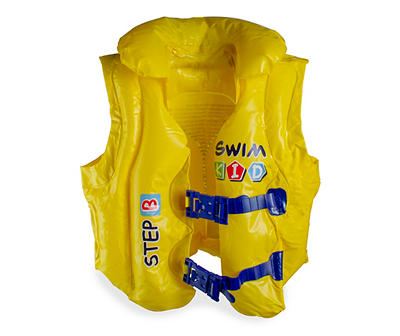 Yellow Step B Kids Inflatable Swim Training Vest
