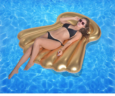 Gold Shell Inflatable Pool Float