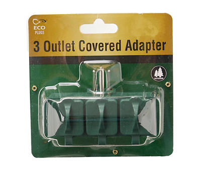Green 3-Outlet Outdoor Surge Protector