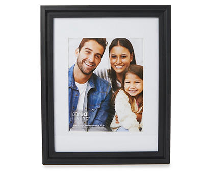 Black Step Matted Picture Frame, (8
