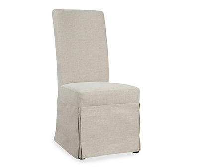 Willow River  Linen Buff Upholstered Dining Chair with Skirted Base, Set of Two