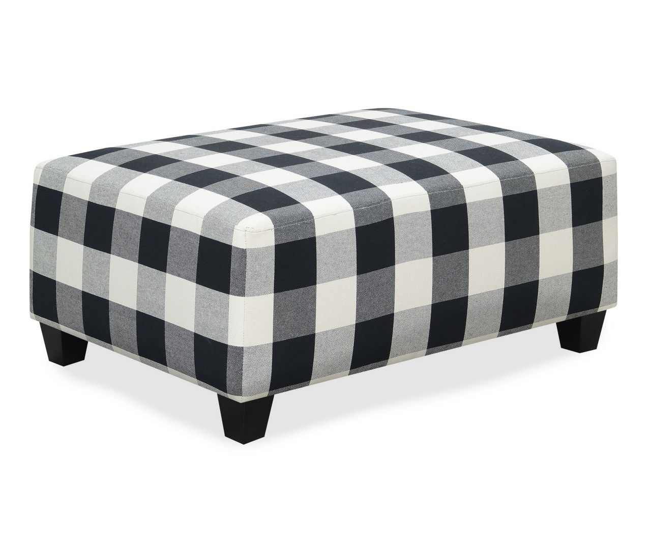 Buffalo plaid ottoman cover sale