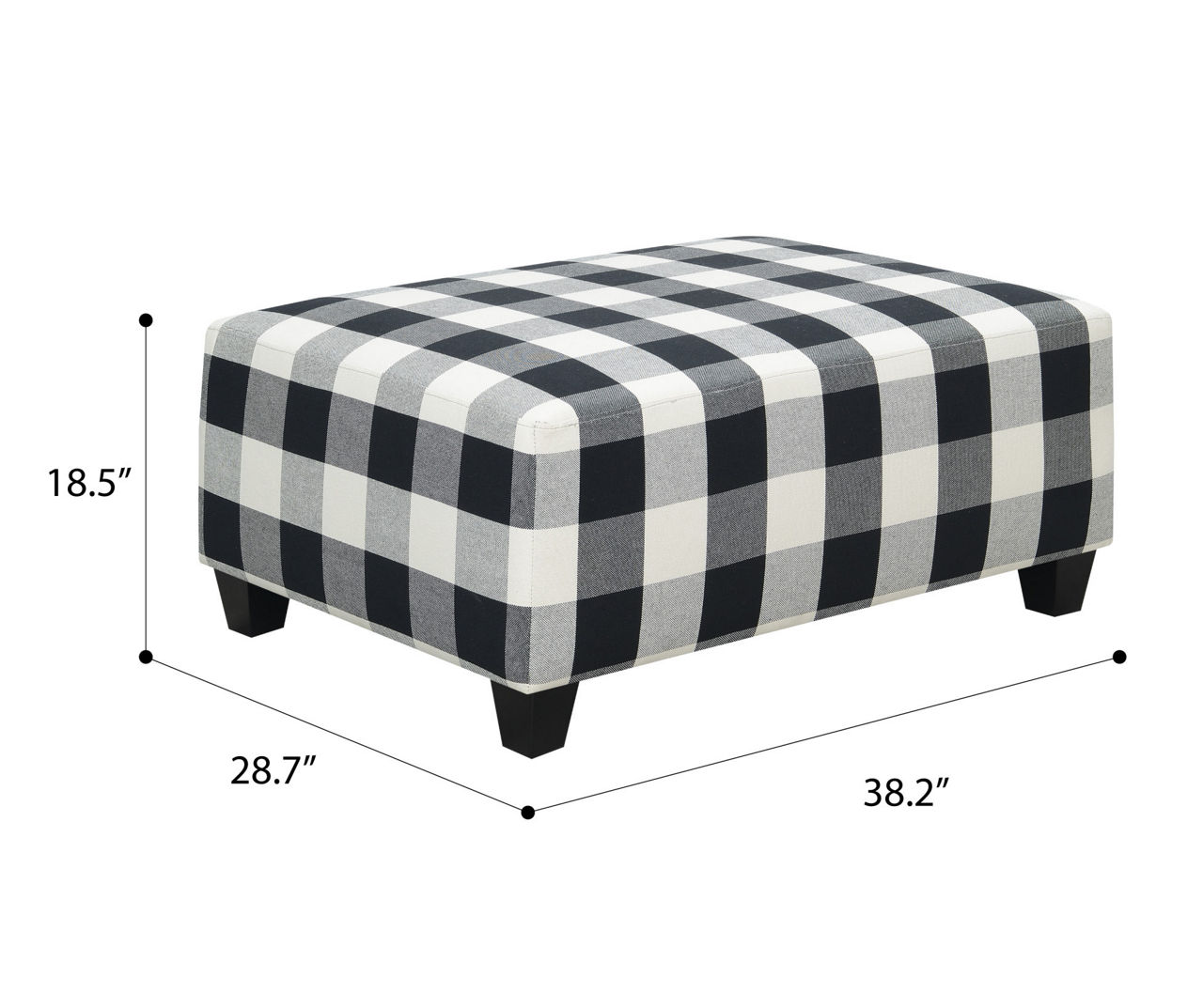 Buffalo store plaid pouf