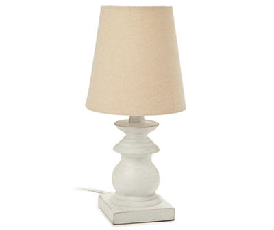 White Spindle Table Lamp