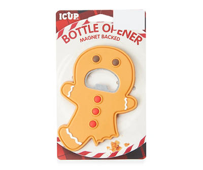 Brown Gingerbread Man Magnetic Bottle Opener