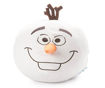 White Olaf Character Head Travel Cloud Pillow