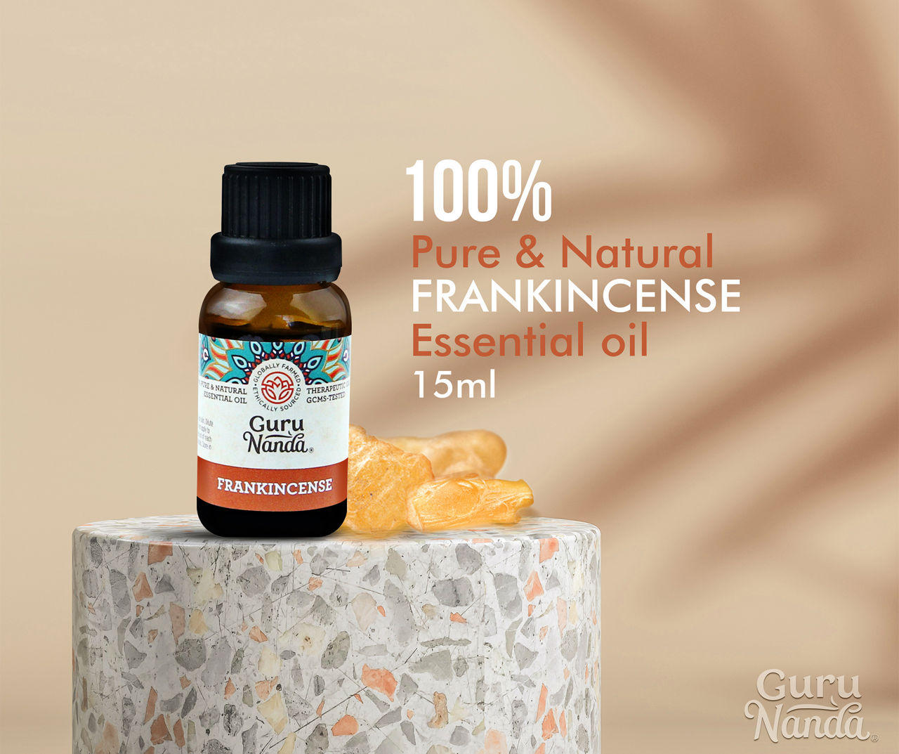 Gurunanda Frankincense Essential Oil, 15 mL